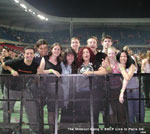 Rockinfreakpotami & Hideout Staff & customers in the front pit at Parc des Princes, Paris for the Red hot Chili Peppers Concert 2004 
